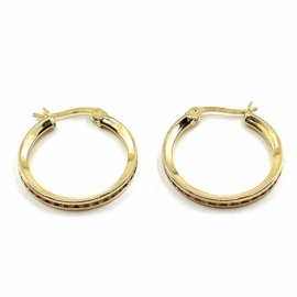 AROS ORO 18KT CARRIL CIRCONITAS D20MM PESO G2,15