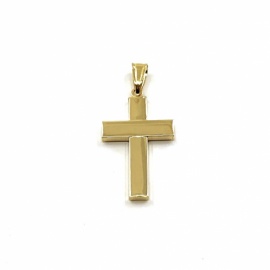 CRUZ ORO 18KT TUBO CUADRADO D22X15MM PESO G1,30