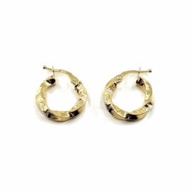 AROS ORO 18KT RIZADOS GRECA D10X3MM PESO G1,65