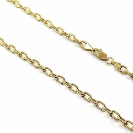 CADENA ORO 18KT FORZADA D6X3,80MM 60CM PESO G10,05
