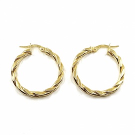 AROS ORO 18KT TRENZA PLANA D20X2,5MM PESO G2,50