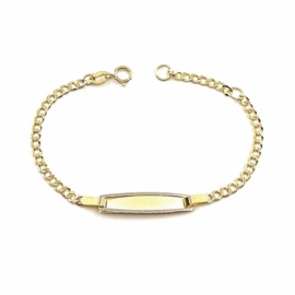 ESCLAVA ORO 18KT BEBE BICOLOR 14CM PESO G1,55