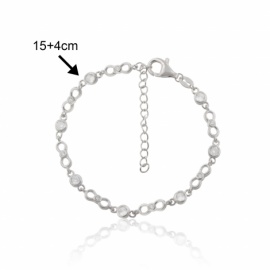 PULSERA PLATA 925 RODIADA INFINITO CHATÓN 19CM