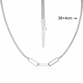 GARGANTILLA PLATA 925 RODIADA RIVIERE 38+4CM
