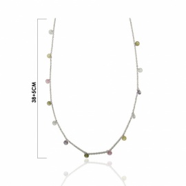 GARGANTILLA PLATA 925 CHAPADA CIRCONITAS 45CM