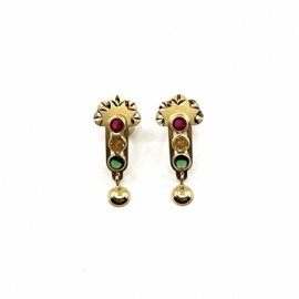 PENDIENTES ORO 18KT BEBE SEMAFORO D18X9MM PESO G1,00