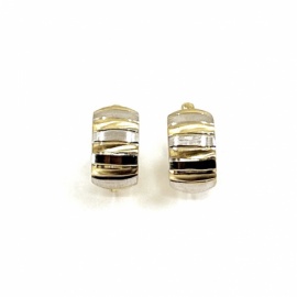 PENDIENTES ORO 18KT BICOLOR D13X7,5MM PESO G1,95