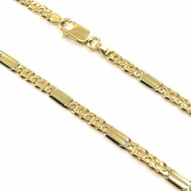 CADENA ORO 18KT PLANA ITALIANA MACIZA D4X1,40MM 60CM PESO G29,15