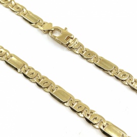 CADENA ORO 18KT PLANA ITALIANA MACIZA D7X1,50MM 60CM PESO G53,45