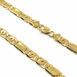 CADENA ORO 18KT PLANA ITALIANA MACIZA D8X1,65MM 60CM PESO G72,55