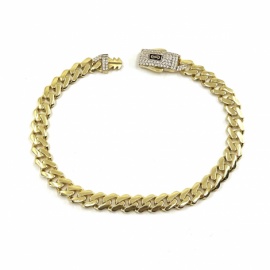 PULSERA ORO 18KT MONACO D6,25X2MM 19CM PESO G8,30
