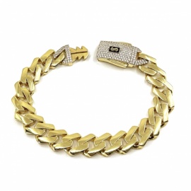 PULSERA ORO 18KT MONACO D11,5X3,5MM 20CM PESO G19,30