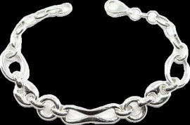 PULSERA PLATA 925 ESLABONES D10MM 20CM