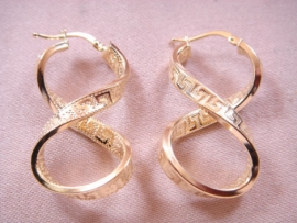 AROS ORO 18KT OCHO CON GRECA D33X16X4MM PESO 3,90