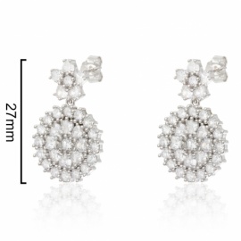 PENDIENTES LARGOS PLATA 925 CON CIRCONITAS