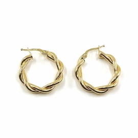 AROS ORO 18KT TRENZADO D15X3,85MM PESO G2,80