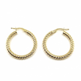 AROS ORO 18KT TUBO RIZADOS D20X2,90MM PESO G2,10