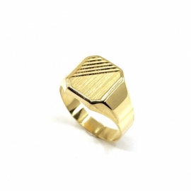 SELLO ORO 18KT LISO TALLADO D14,5X12,5MM PESO G4,65