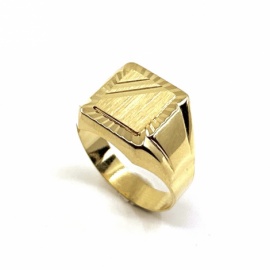 SELLO ORO 18KT RECTANGULAR TALLADO D16X14MM PESO G7,10