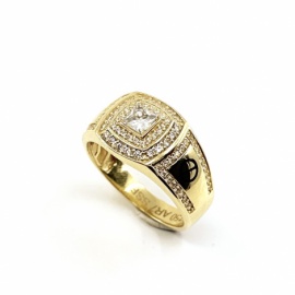 SELLO ORO 18KT CIRCONITAS D12,5MM PESO G7,30