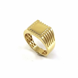 SELLO ORO 18KT CUADRADO D12,5MM PESO G7,05