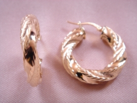 AROS ORO 18KT TRENZADOS D16X5,5MM PESO G4,45