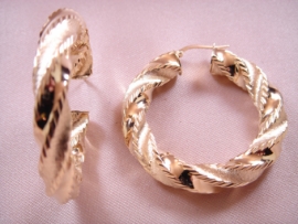 AROS ORO 18KT TRENZADOS D32X8MM PESO G13,10