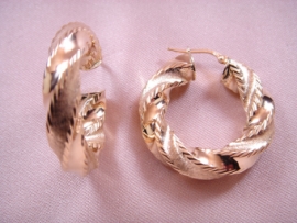 AROS ORO 18KT TRENZADOS D20,5X7,5MM PESO G10,05