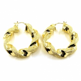 AROS ORO 18KT RIZADOS MARTELADOS D27X10MM PESO G10,20