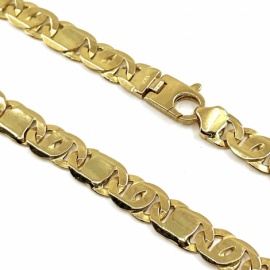 CADENA ORO 18KT PLANA ITALIANA D10X2MM 60CM PESO G100,70