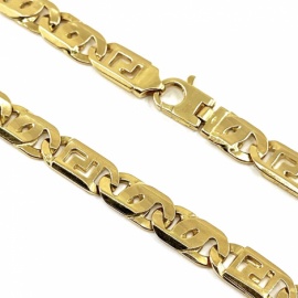 CADENA ORO 18KT PLANA ITALIANA GRECA D10X2,80MM 70CM PESO G146,50