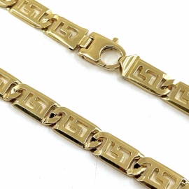 CADENA ORO 18KT PLANA GRECA D10X2,80MM 60CM PESO G142,00G