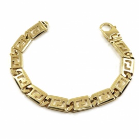 PULSERA ORO 18KT PLANA GRECA D10X2,60MM 21CM PESO G49,60