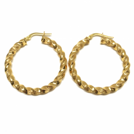 AROS ORO 18KT TRENZADO D25X3,5MM PESO G3,75