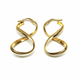 AROS ORO 18KT OCHO TALLADO D37X19MM PESO G2,45