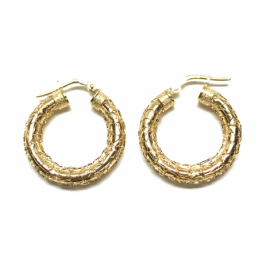 AROS ORO 18KT TUBO CON MALLA D14X3,5MM PESO 2,95G