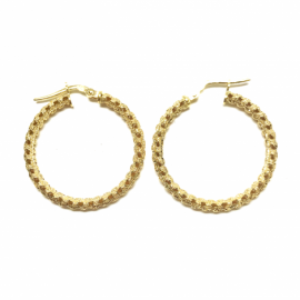 AROS ORO 18KT AGUJEREADOS D21X2,5MM PESO G1,70