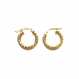 AROS ORO 18KT AGUJEREADOS BRILLO D10MM PESO G1,20