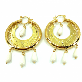 AROS ORO 18KT LUNA CON PERILLAS D30X5MM PESO G11,8