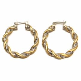 AROS ORO 18KT TRENZADOS BICOLOR D20X3MM PESO G3,05