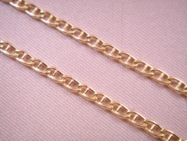 CADENA ORO 18KT TRAVESIÑO 50CM D3X1MM PESO G5,60