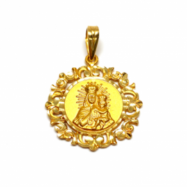 MEDALLA ORO 18KT VIRGEN DEL CARMEN CERCO D20MM PESO G3,15