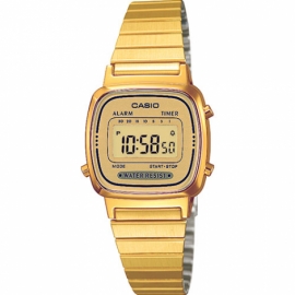 CASIO RETRO ACERO DORADO