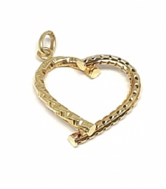 COLGANTE ORO 18 KT CORAZON AMARILLO D24X24X2,5M PESO G1,4 GR