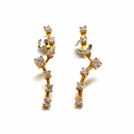 PENDIENTES ORO 18KT FIRMAMENTO CIRCONITAS D30X7MM PESO G4,45