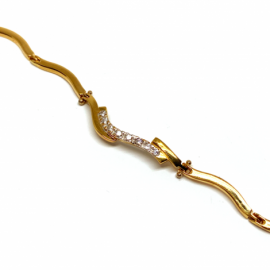 PULSERA ORO 18KT TRAMO CIRCONITAS 19CM D2,20X1,50MM PESO G5,70