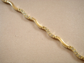 PULSERA ORO 18KT BARRETINA CON CIRCONITAS 19CM 2MM PESO G7,80