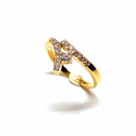 ANILLO ORO 18KT V CIRCONITAS D10MM PESO G3,00