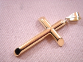 CRUZ ORO 18KT TUBO CHAFAN SIN CRISTO D32X20MM G1,3