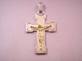 CRUZ ORO 18KT CRISTO RELIEVE BICOLOR D40X25MM PESO G8,45